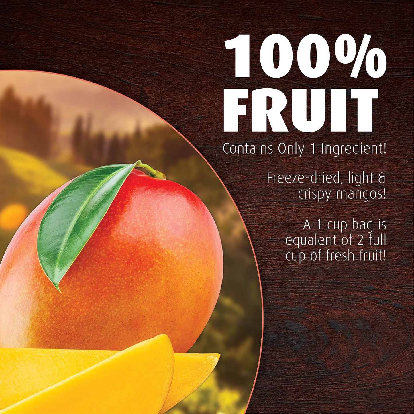Brothers All Natural, Mango Freeze Dried Fruit Crisps, Gluten Free, Non-Gmo, Nothing Added, 1 Oz. Resealable Pouch (Pack Of 8)