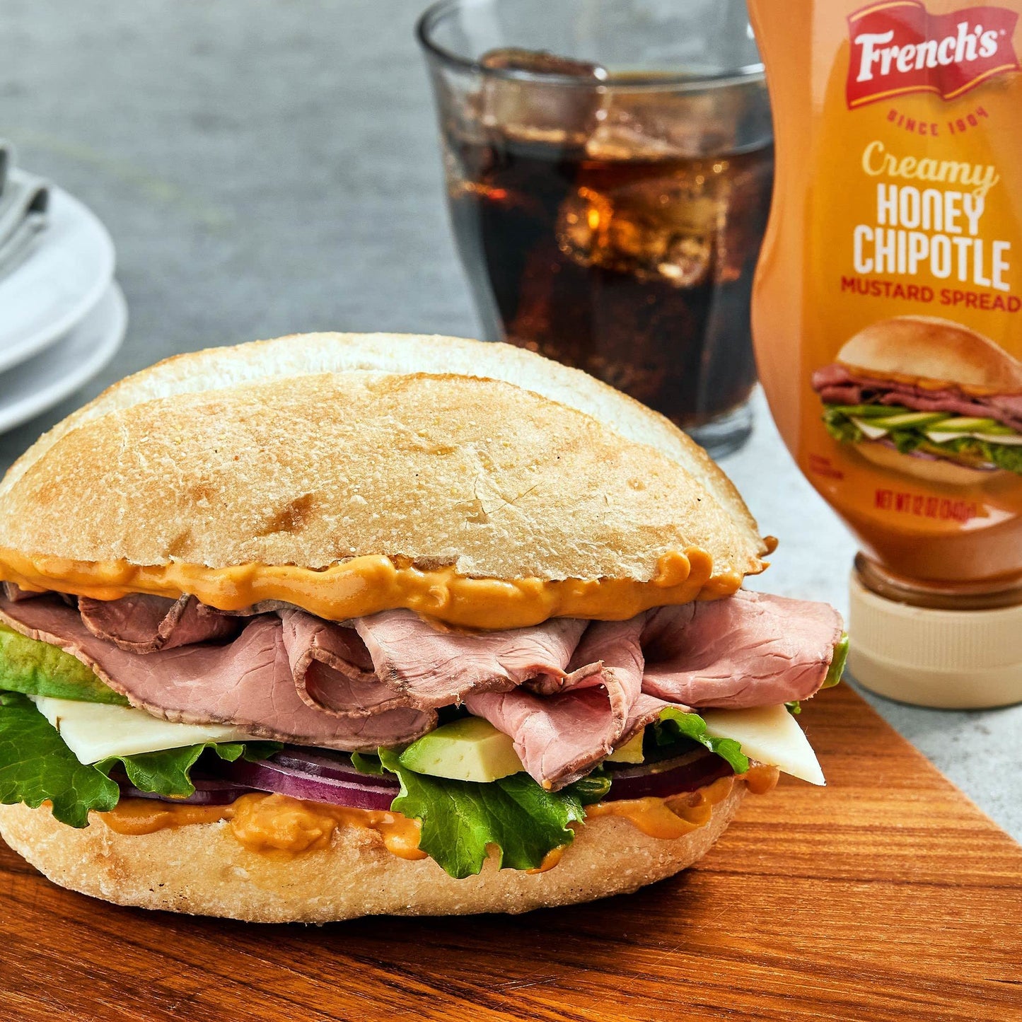 French s Creamy Honey Chipotle Mustard Spread, 12 oz (Pack of 8)