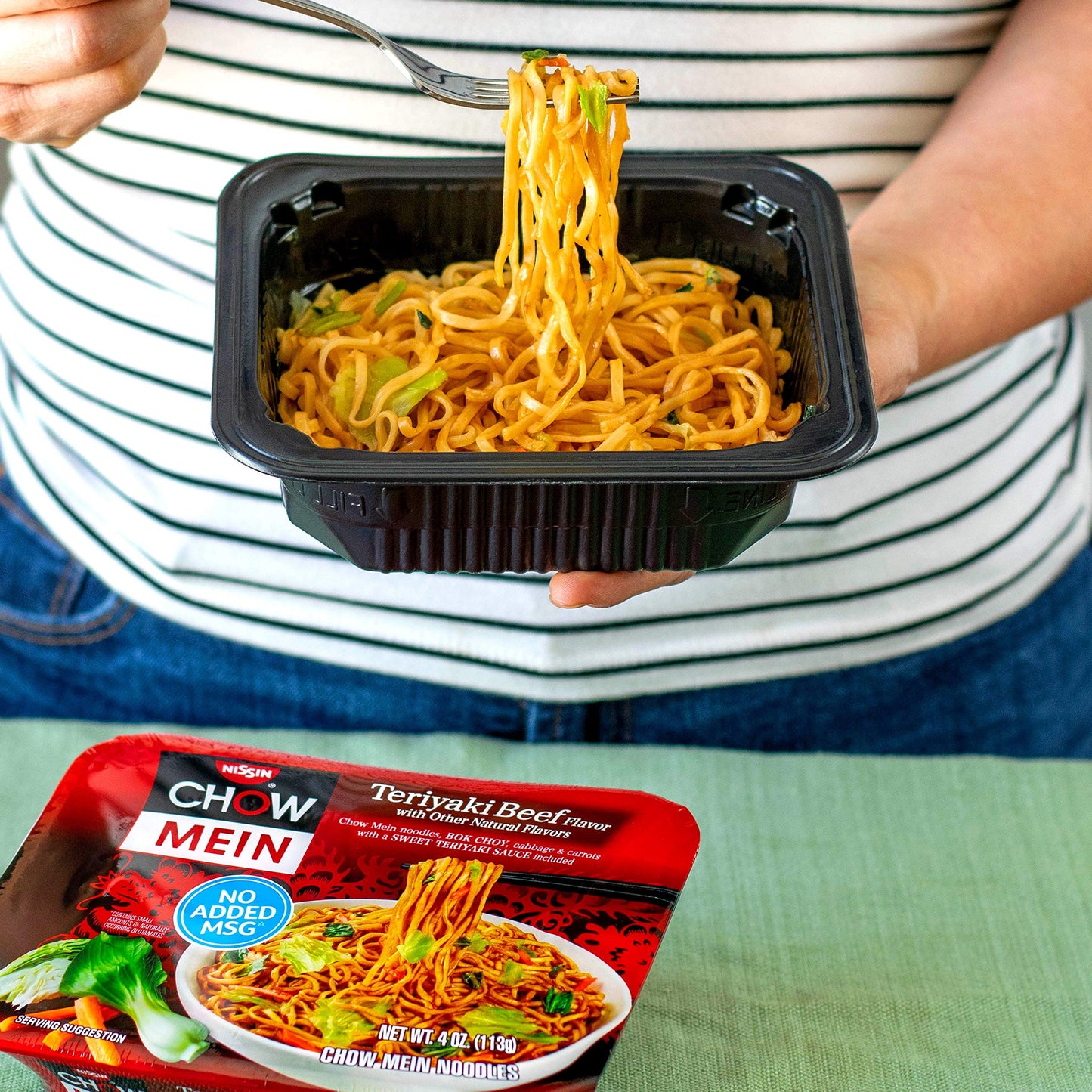 Nissin Chow Mein Noodles, Teriyaki Beef, 4 Ounce (Pack Of 8)