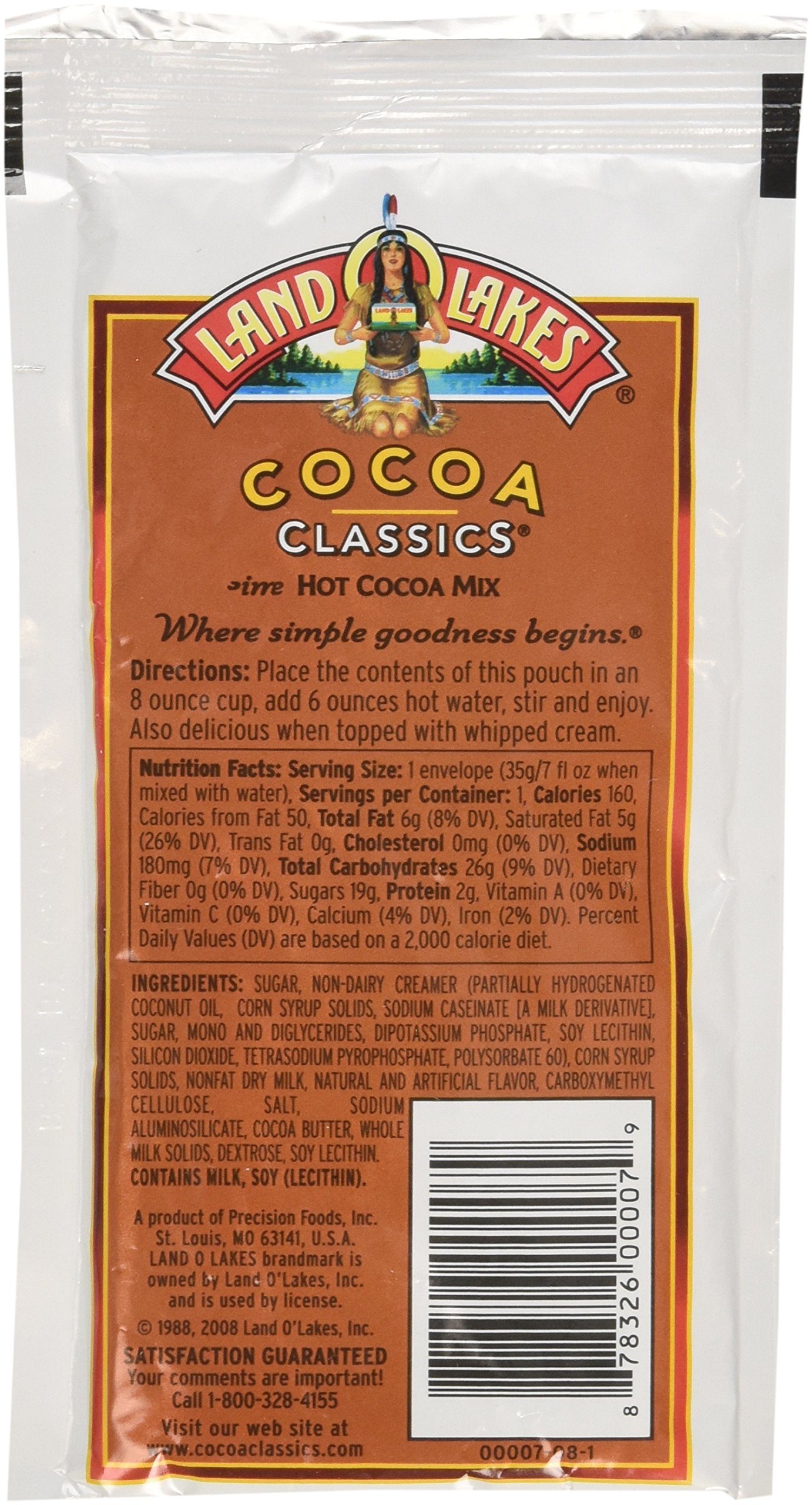 Land O Lakes Cocoa Classics Hot Cocoa Mix, Arctic White, 1.25-Ounce Packets, Pack of 12