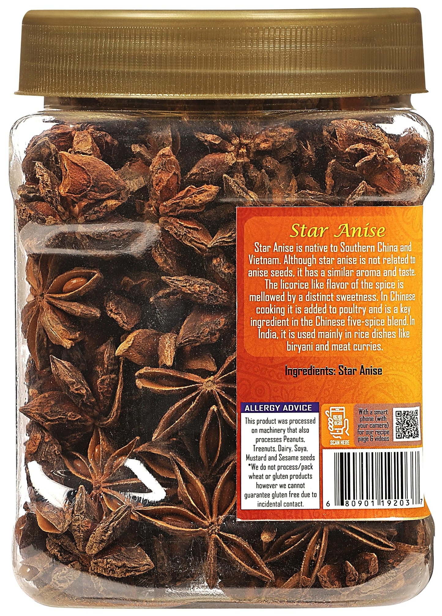 Rani Star Anise Seeds, Whole Pods (Badian Khatai) Spice 5.29Oz (150G) Pet Jar ~ All Natural | Gluten Friendly | Non-Gmo | Kosher