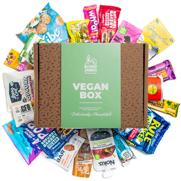 Vegan Snacks Gift Basket For Adults Healthy Food Treats Variety Pack With Cookies, Protein Bars, Candy, Crispy Chips, Vegan Jerk