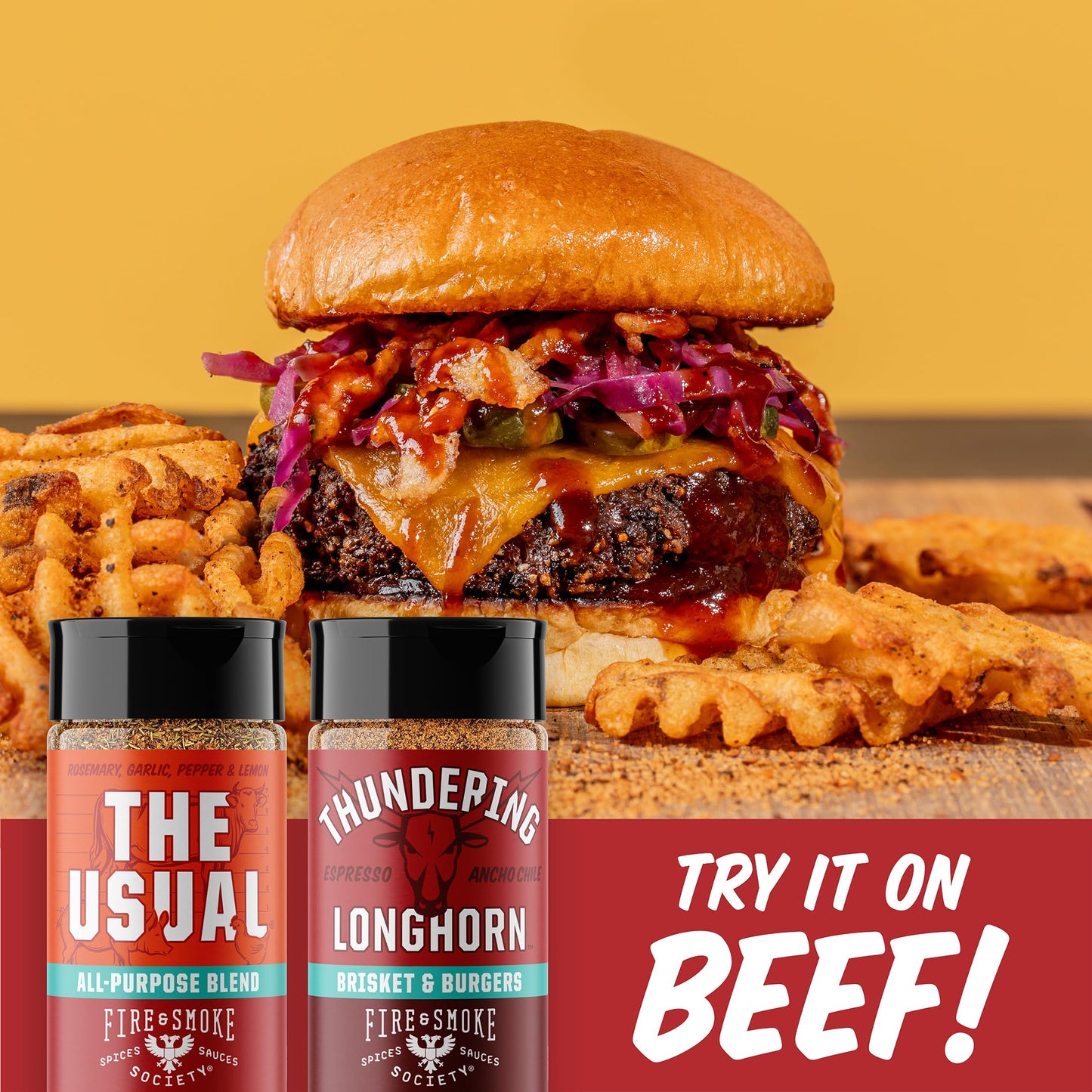 Fire & Smoke Society Essential Grill Variety Pack - BBQ Rubs & Seasonings, 6 oz (Pack of 8)