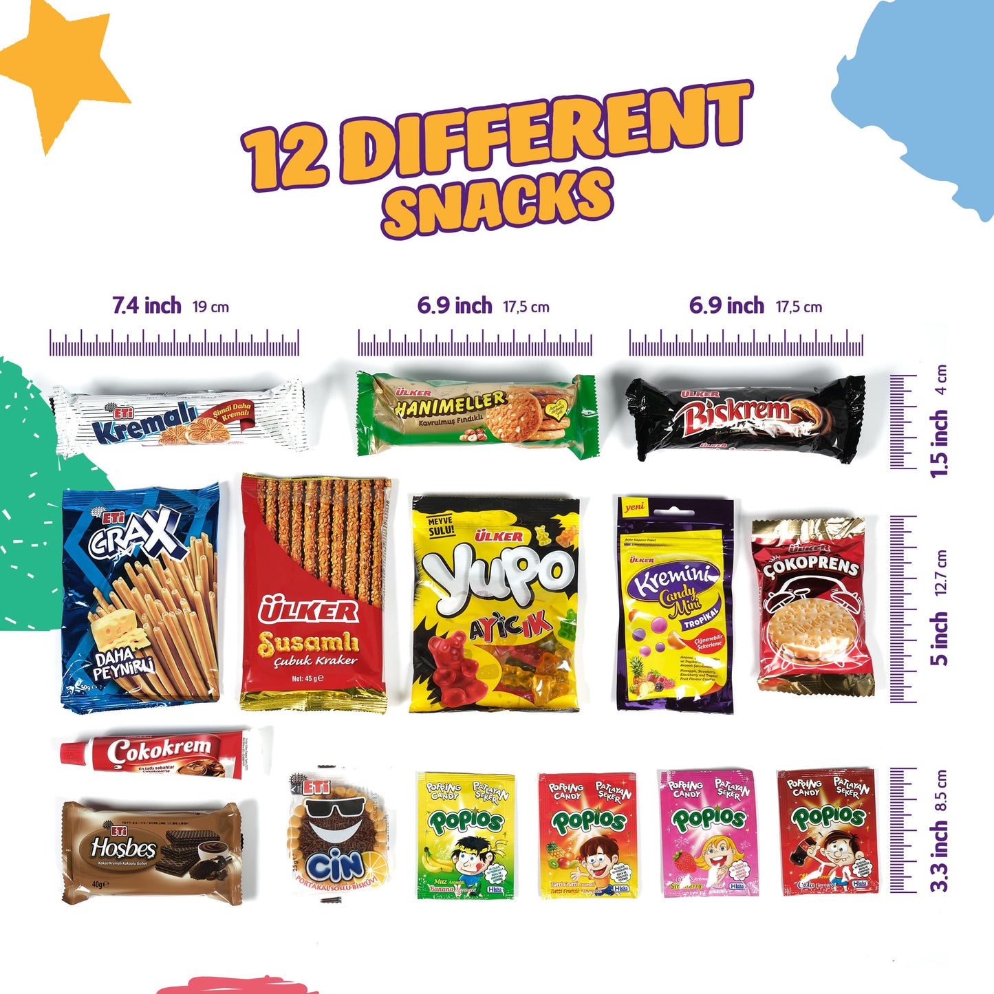 Eastanbul International Snack Box, Premium 12 Full-Size Foreign Snack Box, Exotic Turkish Snacks From Around The World Internati