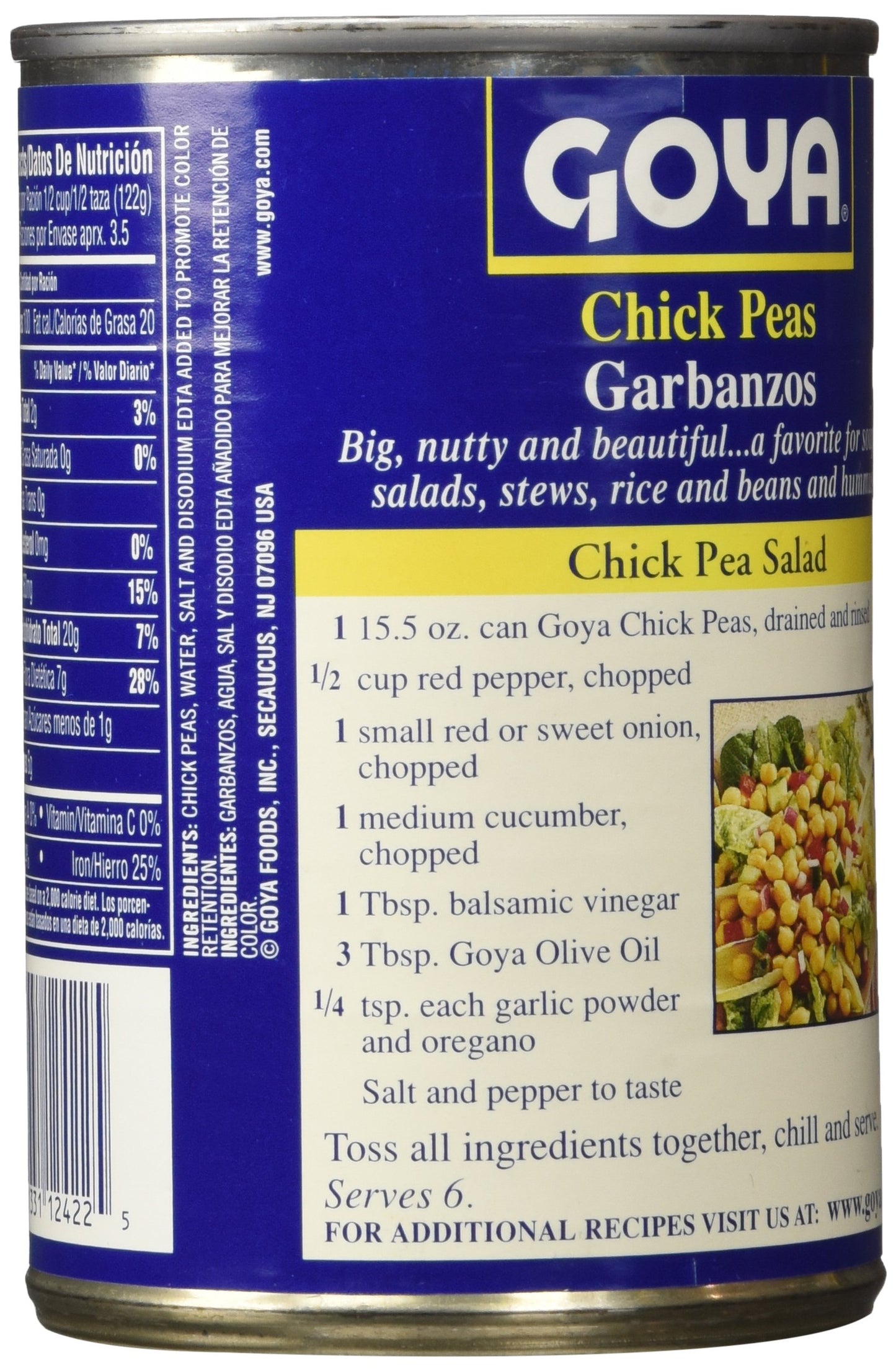 Goya Foods Chick Peas, 15.5 Ounce (Pack of 24)