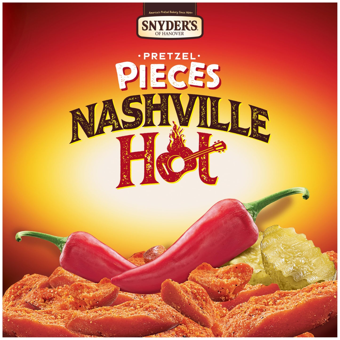Snyders of Hanover Pretzel Pieces, Nashville Hot, 11.25 Oz (Pack of 2)
