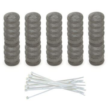 Pack Of 50 Washing Machine Lint Traps Premium Snare And Rustproof Stainless Steel Mesh With Clamps
