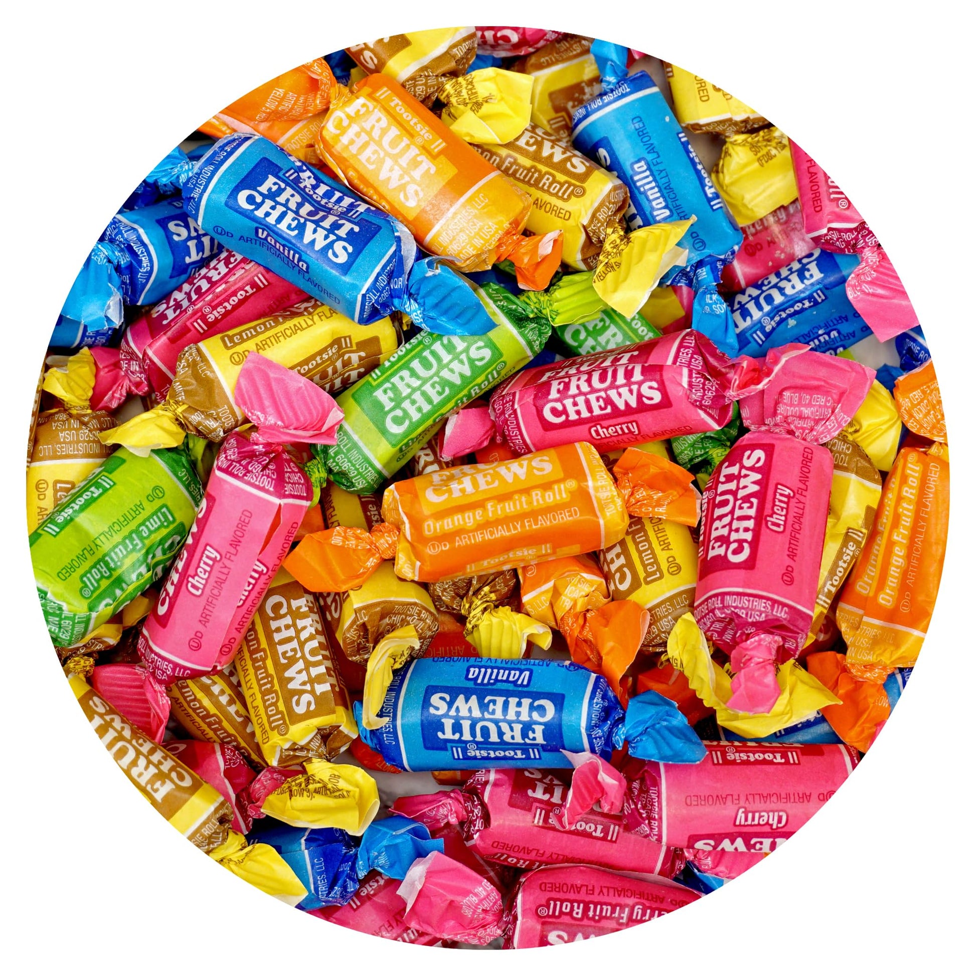 Tootsie Roll Fruit Chews  1lb Bulk Bag (Approx. 70 Pieces)  Taffy Candy  Assorted Fruit Indvidually Wrapped Candy