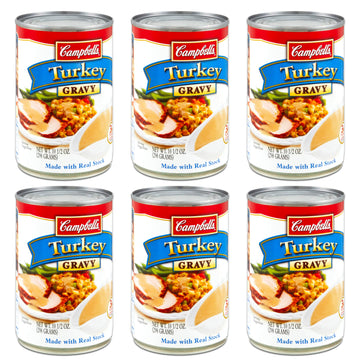 Campbell's, Turkey Gravy with Natural Turkey Stock, 10.5oz Can (Pack of 6) by Campbell's
