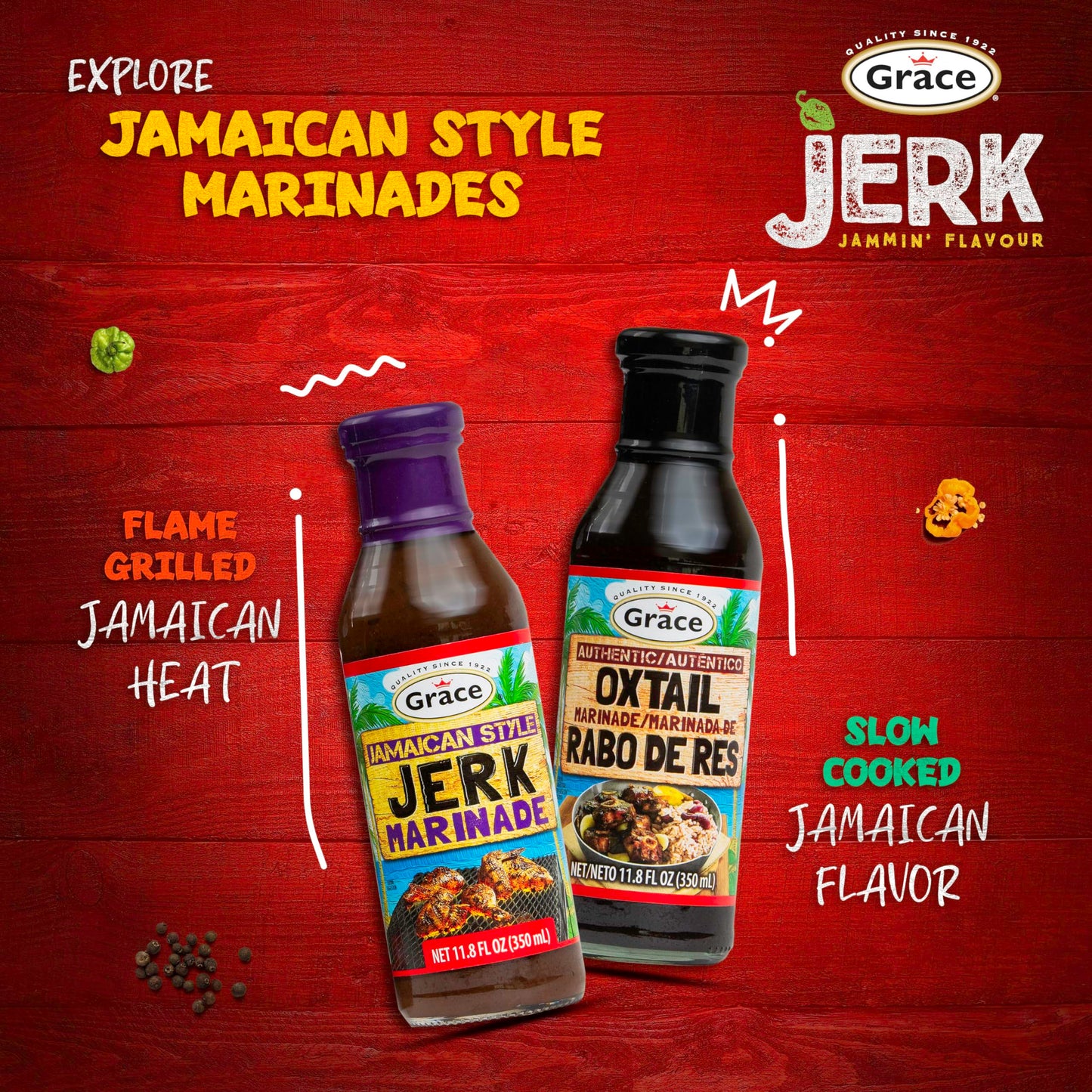 Grace Oxtail Marinade 11.8oz - 2 Pack - Jamaican Oxtail Seasoning & Marinade for Meats - Prepare Beef Oxtails Meat with our Cari