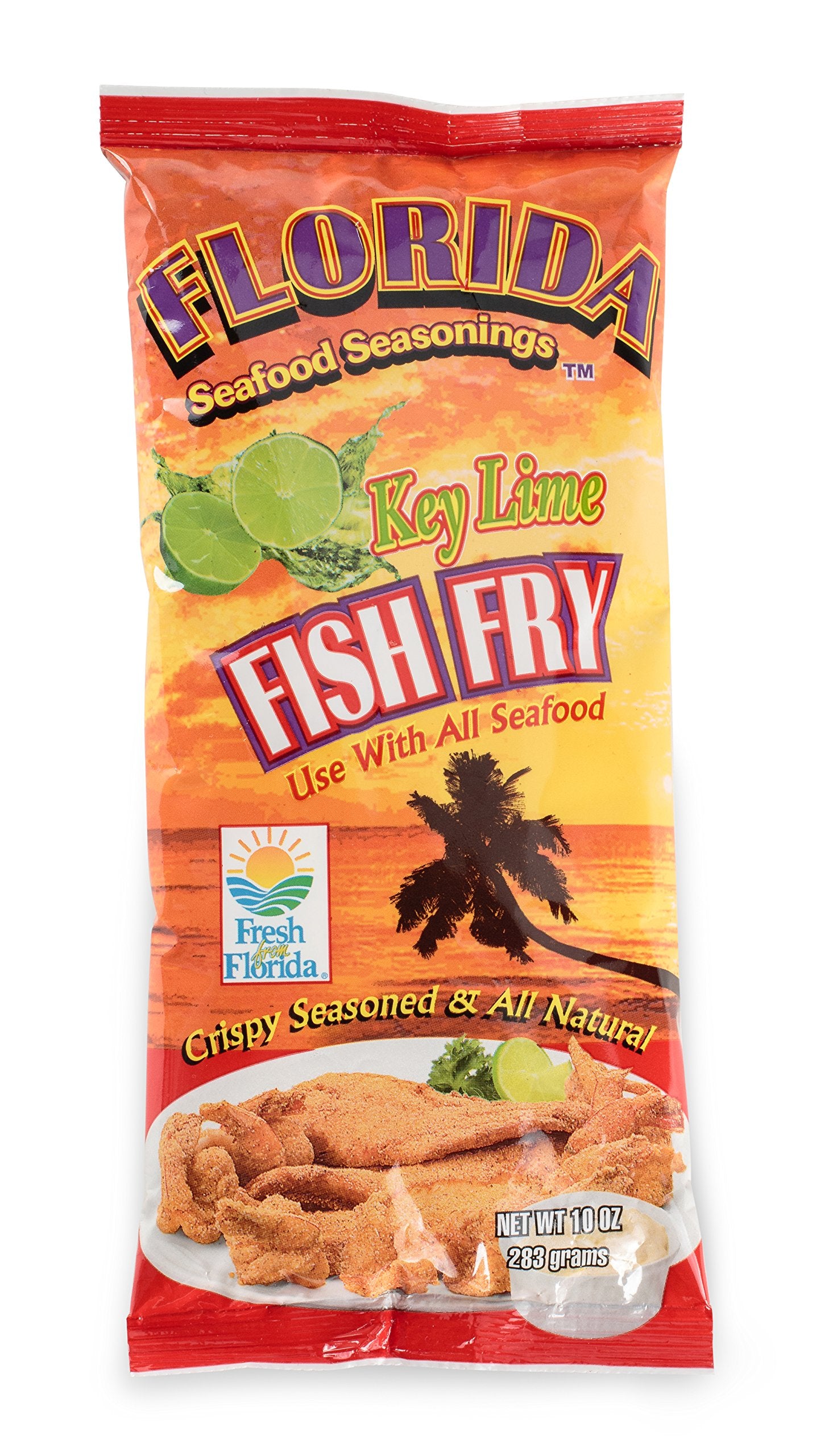 Fish Fry Seasoning by Florida Seafood Seasonings - 2 Pack x 10 oz - Key Lime Flavored Fish Batter Seasoning