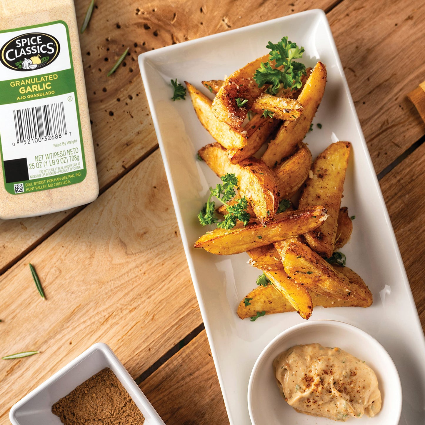 Spice Classics Granulated Garlic, 25 Oz - One 25 Ounce Container Of Garlic Powder Seasoning, Use On Vegetables, Meats, Rubs And Dressings For A Bold Flavor