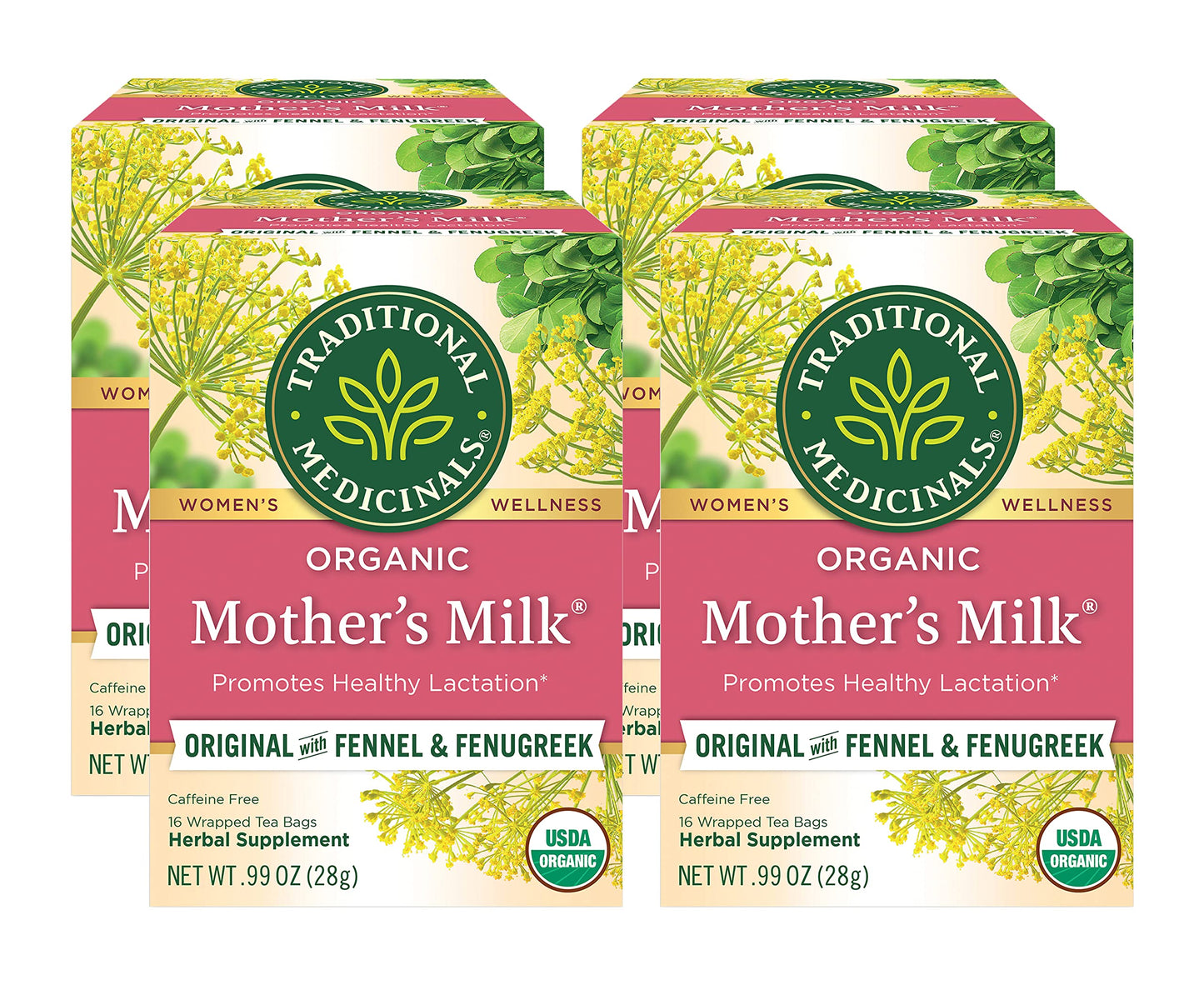 Traditional Medicinals Herb Tea Og1 MotherS Mlk  16 Bag (Pack Of 4)