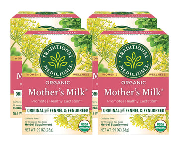 Traditional Medicinals Herb Tea Og1 MotherS Mlk  16 Bag (Pack Of 4)