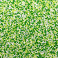 Se Si&Moos St Patrick'S Day Nonpareils Sprinkles Green And White Sprinkles White Green Sugar Pearls St Patrick'S Day Cupcake Top