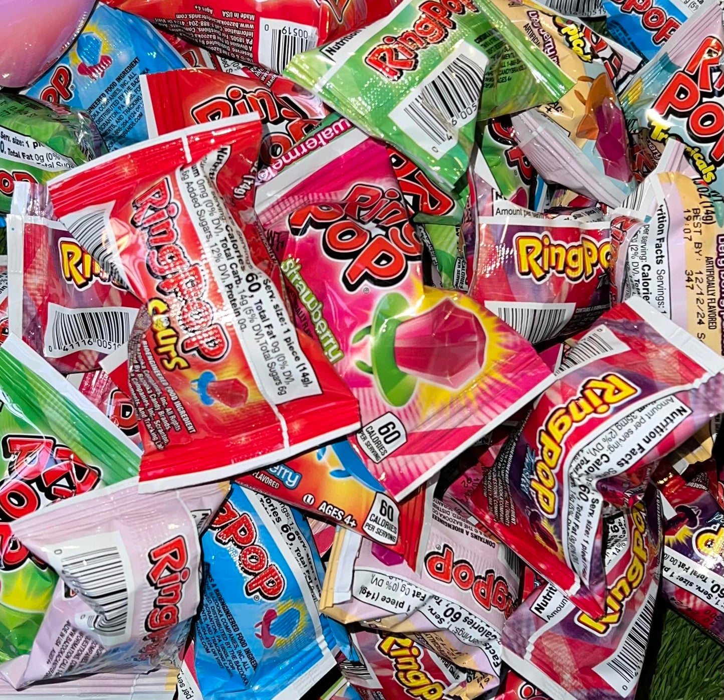 Ring Pop Bulk (80 Count) Individually Wrapped Lollipop Suckers W/Assorted Fruity Flavors - Fun Candy For |Easter Basket Fillers|