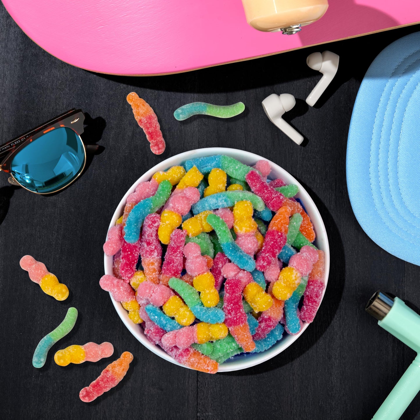 Trolli Sour Brite Squad Gummy Candy, Sour Gummy Worms, 6.3 Oz (Pack Of 8)