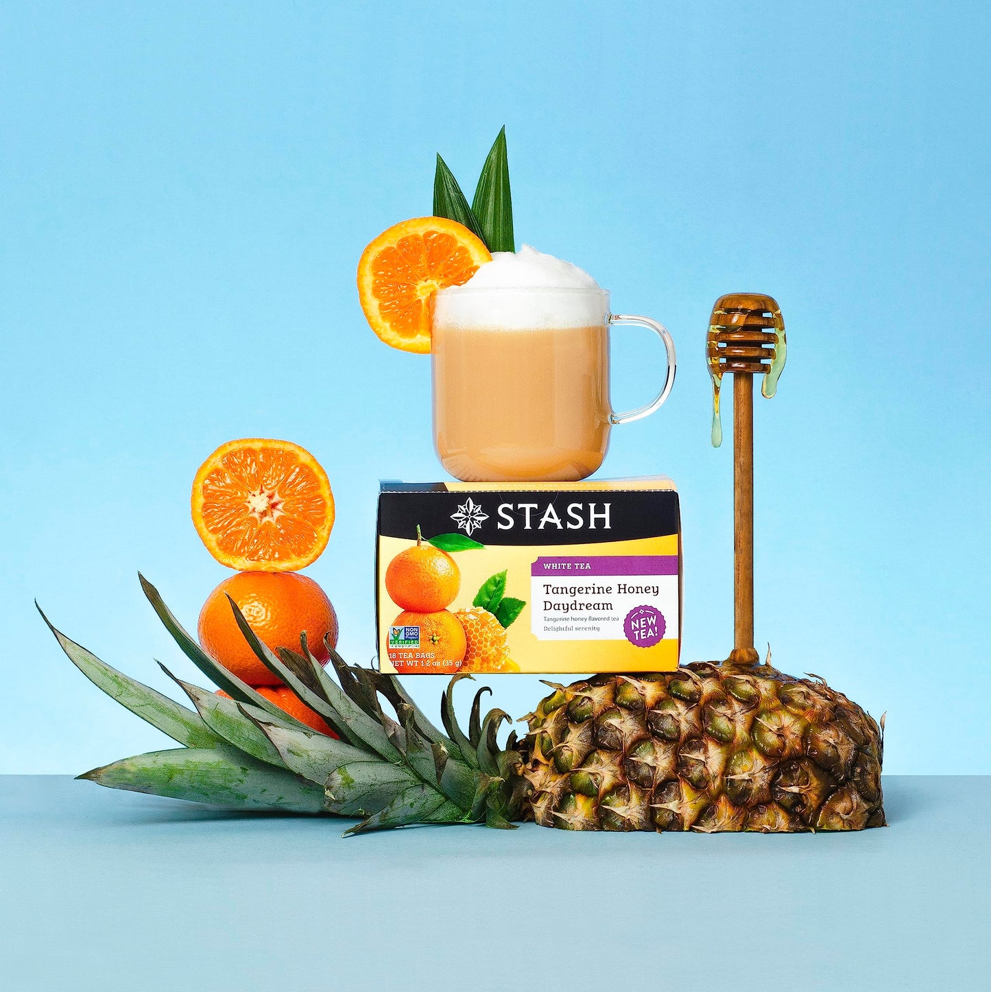 Stash Tea Tangerine Honey Daydream White Tea, Caffeinated, Non-GMO, 18 Count (Pack of 6), 108 Total Bags
