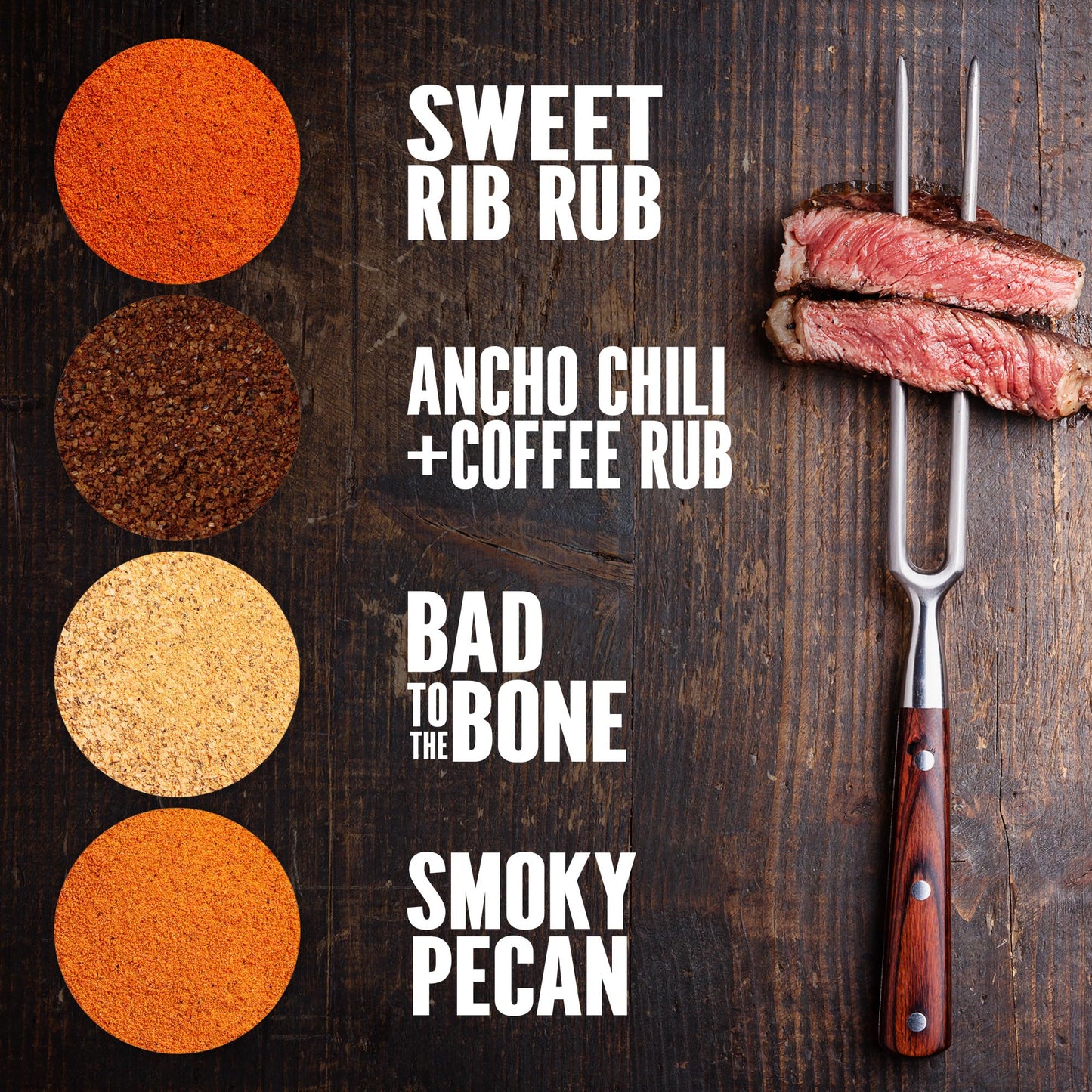 The Spice Lab BBQ Spices and Seasonings Set - 4 Piece Assortment - Grilling Accessories Gift Kit for Barbecues and smoky aroma