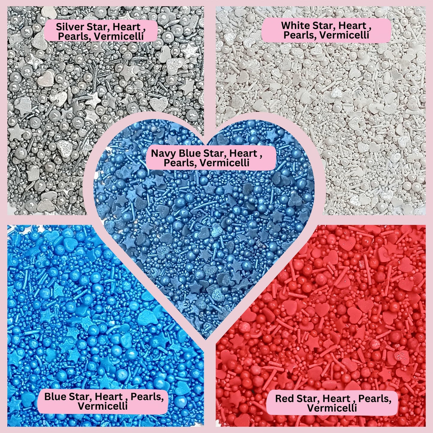 Confect EdibleJuly 4th Sprinkles | Patriotic Mix Red, White & Blue Sprinkles For Celebrations | Sprinkle For Cake & Cupcake Deco