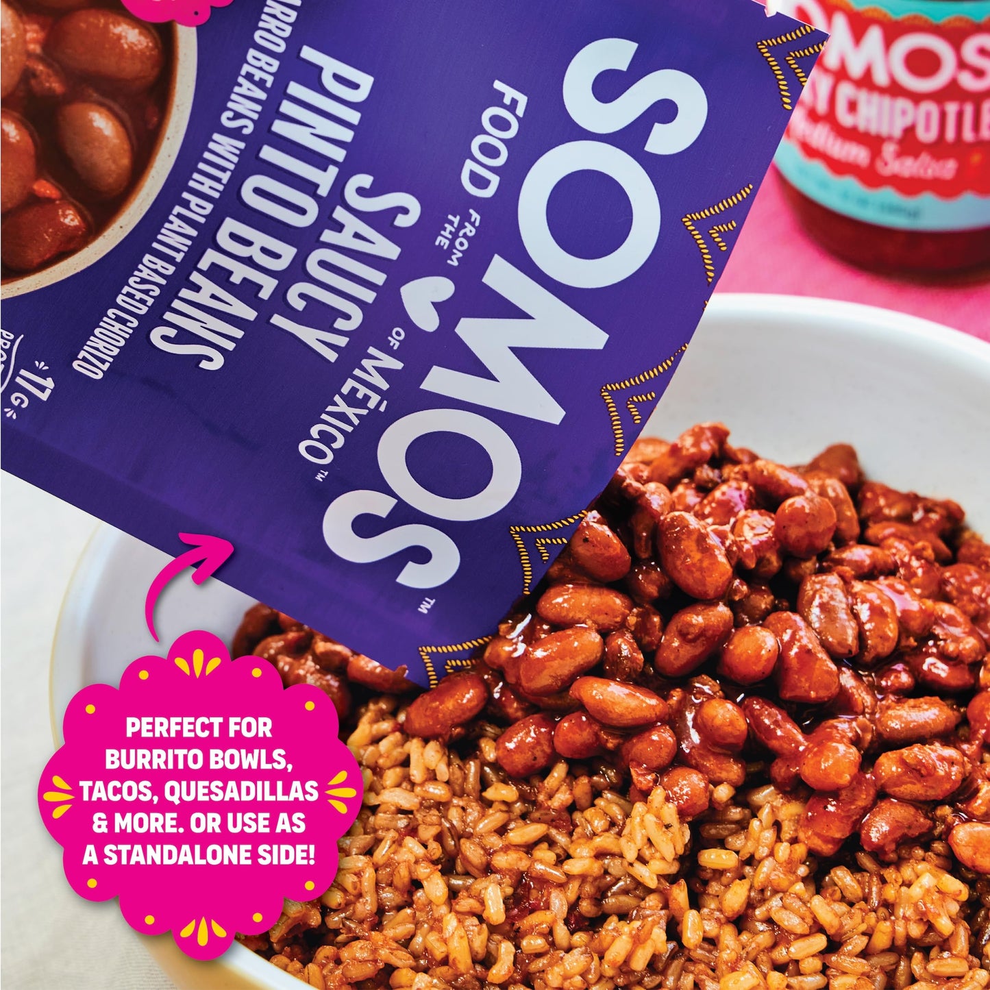 Somos Saucy Pinto Beans 10Oz (Pack Of 6)