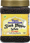 Rani Black Pepper Whole (Peppercorns), Premium Mg-1 Grade 16Oz (1Lb) 454G Bulk Pet Jar ~ All Natural | Gluten Friendly | Non-Gmo | Kosher | Product Of Vietnam | Perfect Size For Grinders!
