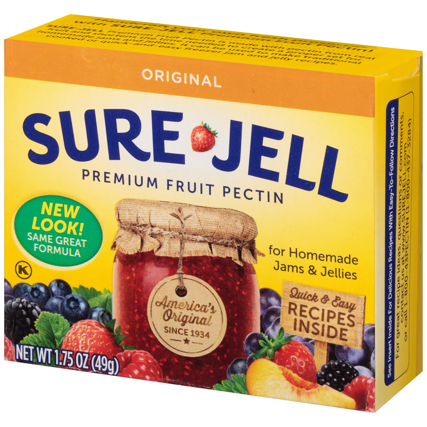 SURE-JELL Original Premium Fruit Pectin, 1.75 Ounce (Pack of 8), No Color, Model 00043000076248