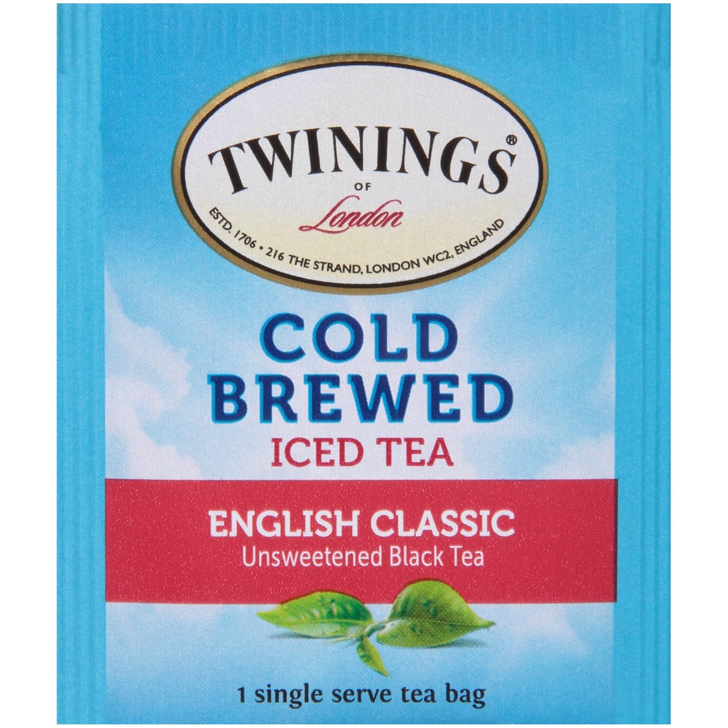 Twinings English Classic Cold Brewed Iced Tea Bags, 20 Count (Pack Of 6), Unsweetened Black Tea, Caffeinated