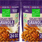 MyCerealMix Sugar Free Cinnamon Pecan Granola - 2 Pack (48oz Total) - Vegan, Gluten Free - Diabetic Friendly Granola for Yogurt 