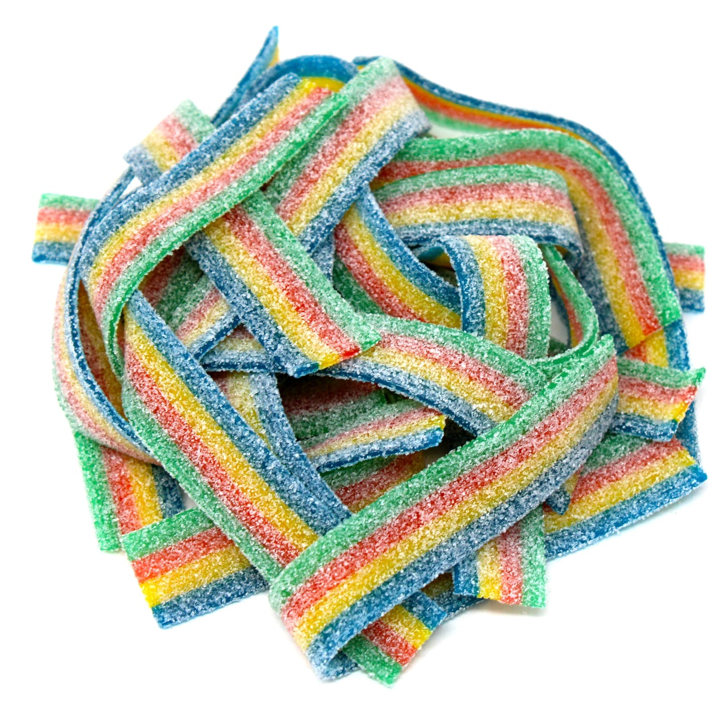 Snacktery Rainbow Sour Belts - Vibrant & Tangy Colorful Rainbow Sour Strips - Non Gmo, Vegan & Kosher Sour Gummy Candy - 4 Ounce