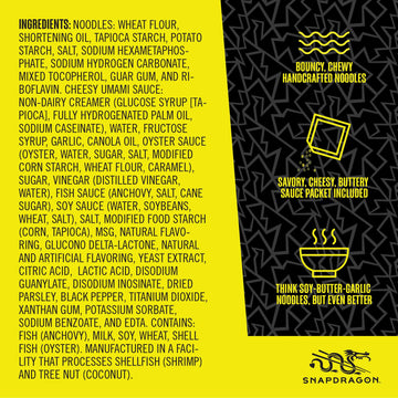 Snapdragon Instant Noodles with Cheezy Umami Sauce - Pack of 12 Microwave Ramen for Quick Meals and Snacks