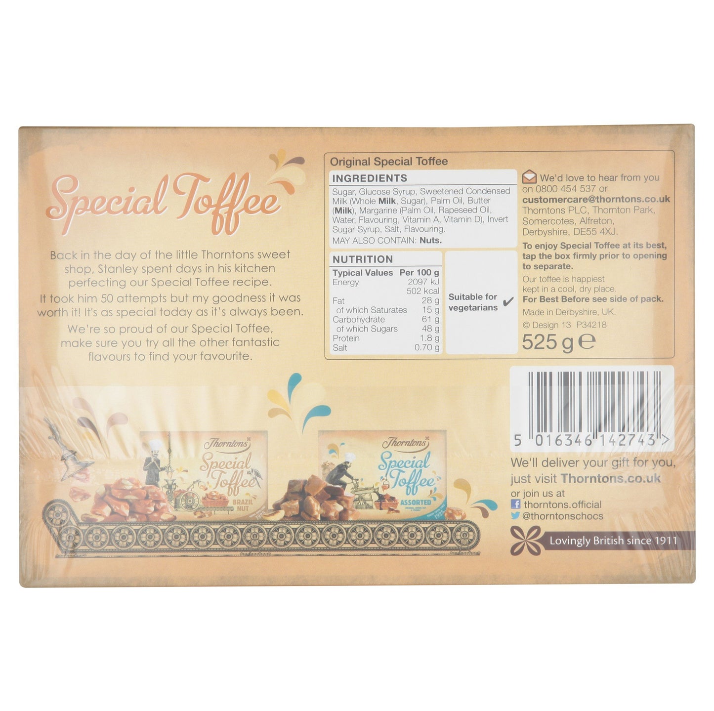 Thorntons Original Special Toffee Box (525G)