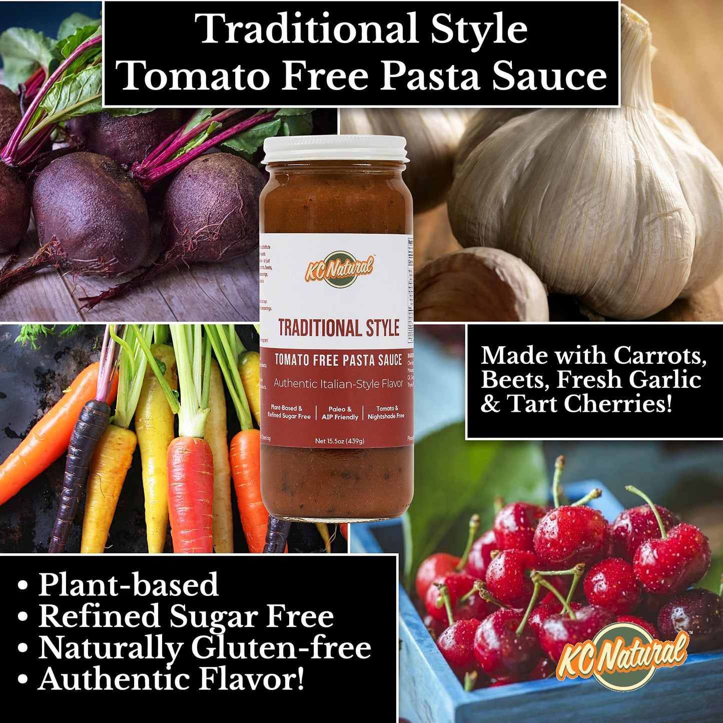 Kc Natural | Traditional Style Tomato Free Pasta Sauce | 280Mg Sodium (1-Pack, 1.00)