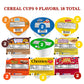 Individual Cereal Cups Variety 18 Pack- 2 Cups Each Of 9 Flavors Gift Basket Care Package By Rebel Smuggling Galactic Emporium
