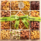 Nut Cravings - Thanksgiving Mixed Nuts Gift Basket In Reusable Diamond Wooden Tray + Green Ribbon (13 Assortments) Holiday Xmas Christmas Food Arrangement Healthy Snack Care Package