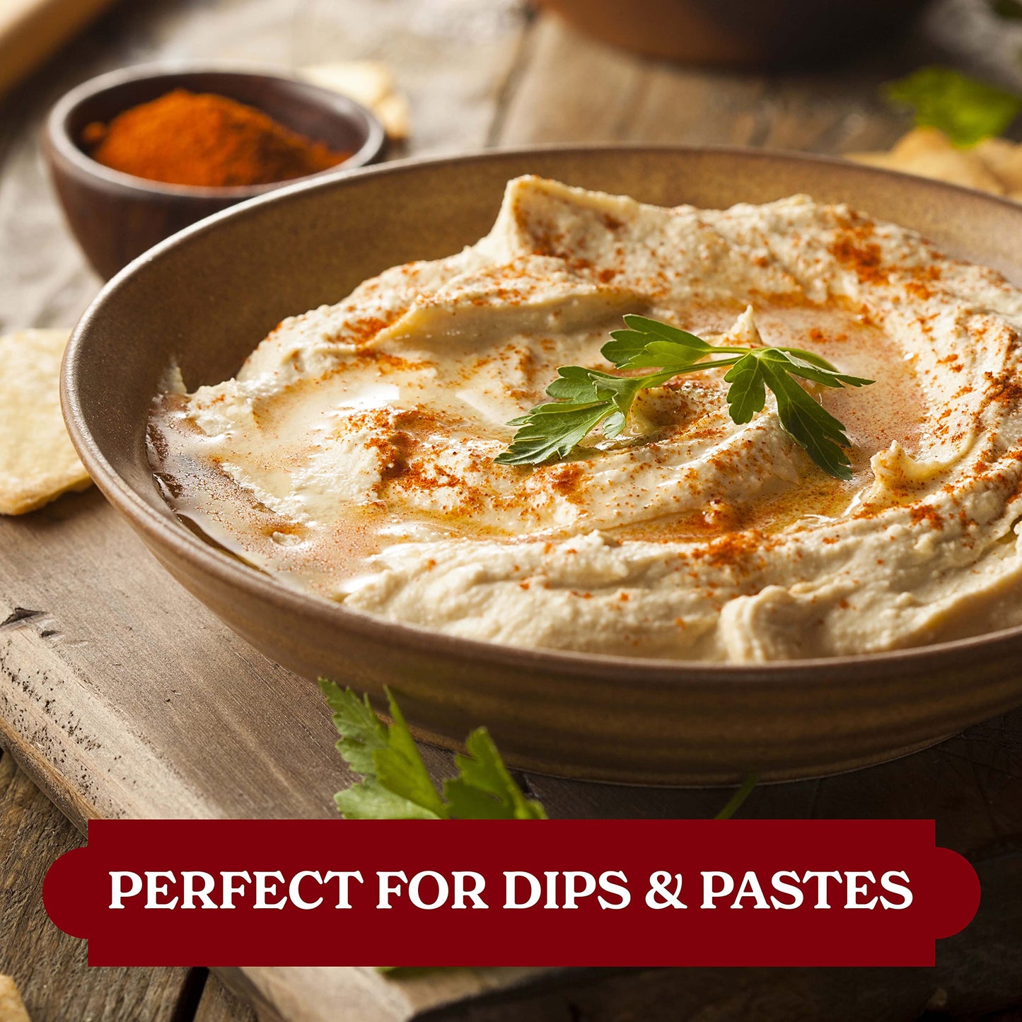 Barons Pure Tahini Sesame Paste | Rich Creamy Spread for Hummus, Dips, Sauces | 4 x 16 oz Jars | Kosher, Vegan, Keto friendly,