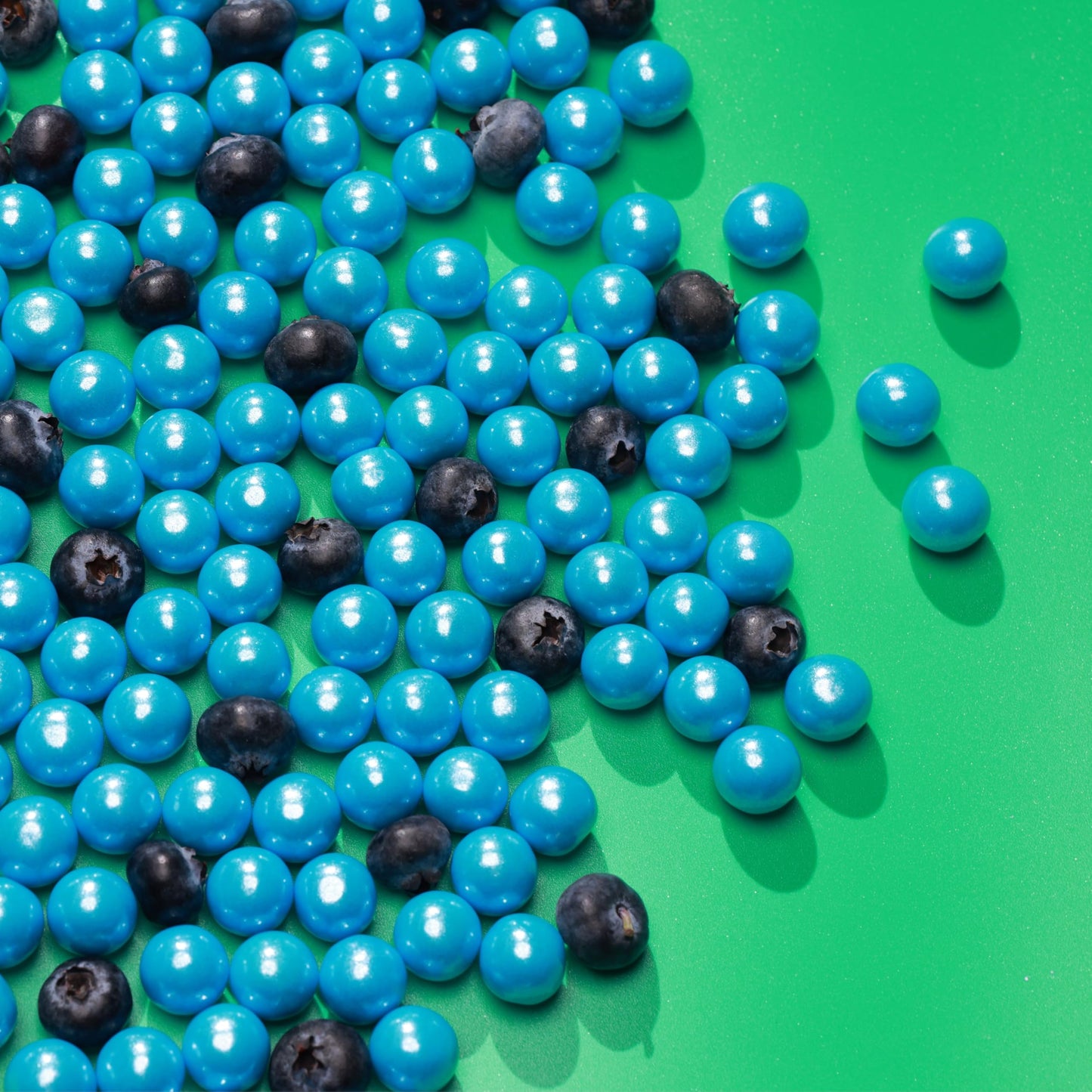 Crafty Confections Shimmer Gumballs - Blueberry Flavor, 3 Pack, 3.5 oz, Powder Blue, Perfect for Party Favors and Sweet