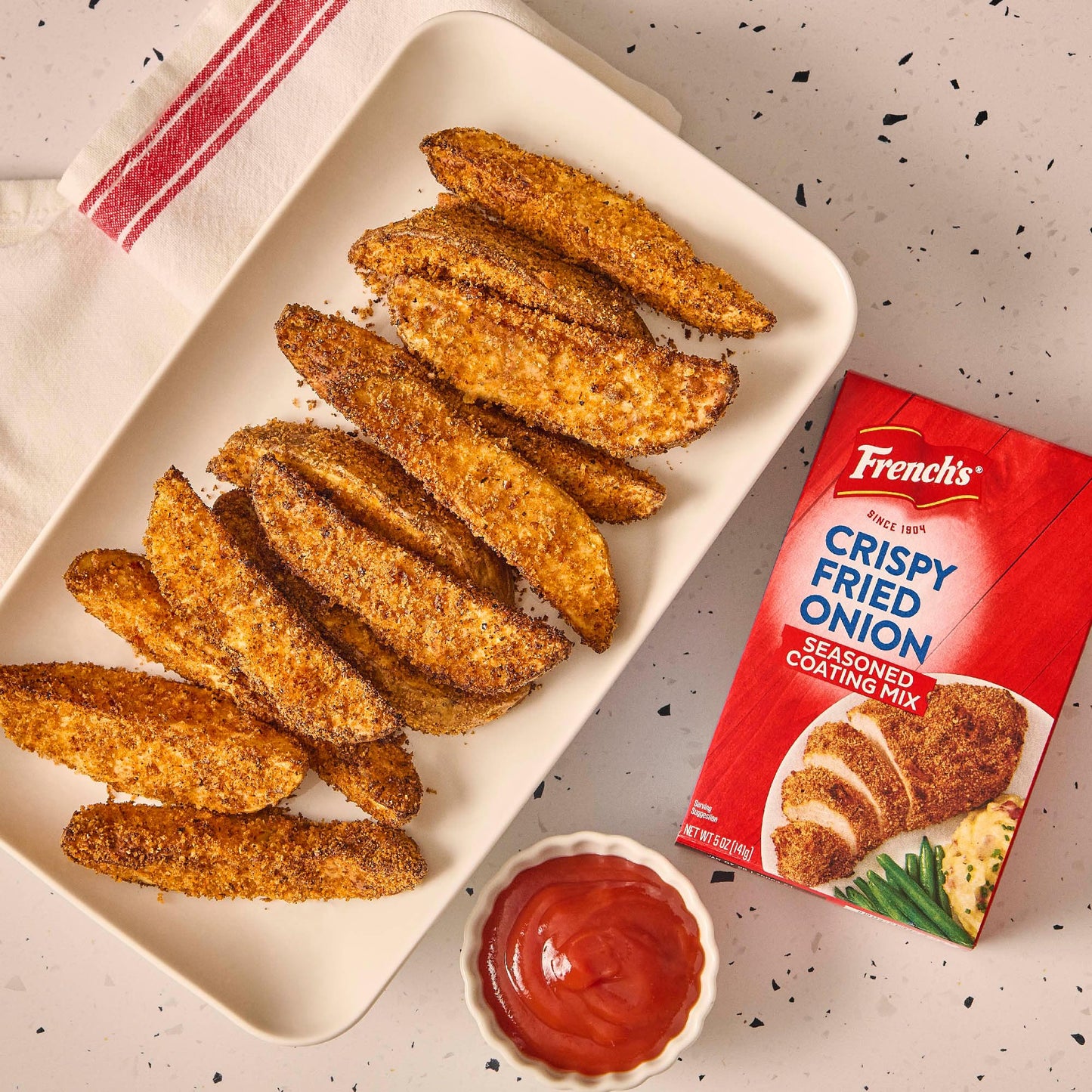 Frenchs Seasoned Coating Mix, Crispy Fried Onion, Delicious Swap for Traditional Breadcrumbs When Preparing Meatloaf, Meatballs