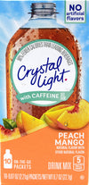 Crystal Light Peach Mango Drink Mix, Caffeinated, 10 Packets, Pack of 25