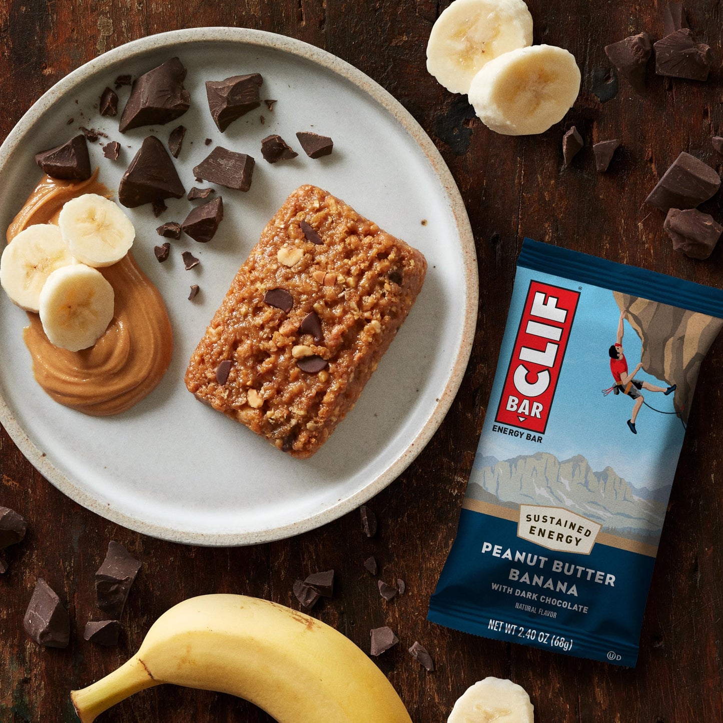 Clif Bar - Energy Protein Bars - Crunchy Peanut Butter And Peanut Butter Banana With Dark Chocolate - Variety Pack - Made With Organic Oats - Energy Bars - Non-Gmo - (20 Pack)