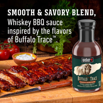 Weber BBQ Sauce with Buffalo Trace spirit-inspired flavor, 13.3 oz, Model 1165754