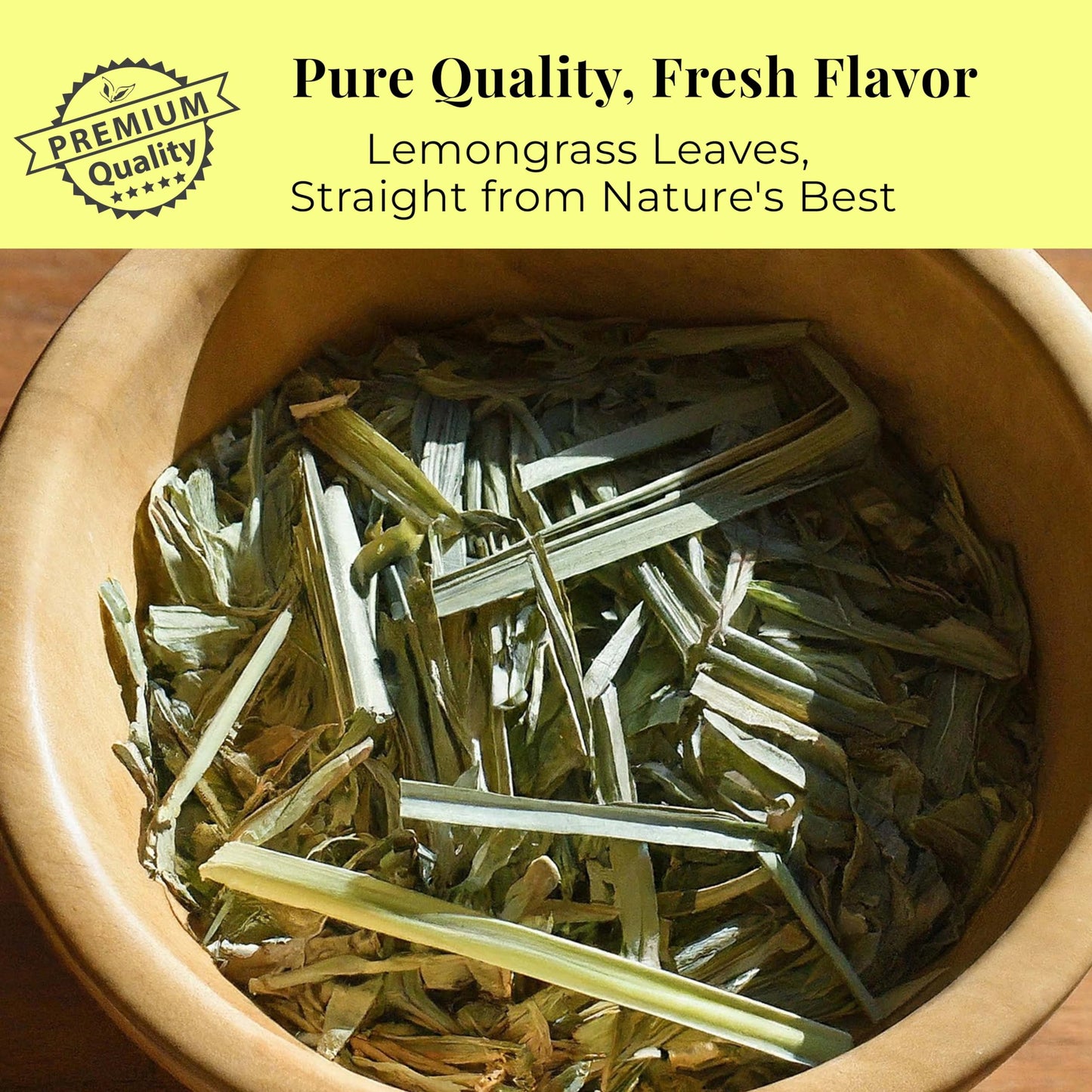 Akshit Dried Lemongrass Tea, 100% Natural, Caffeine Free, 5.2oz, Yellow, Non-GMO, Loose Leaf Herbal Tea, Pack of 2
