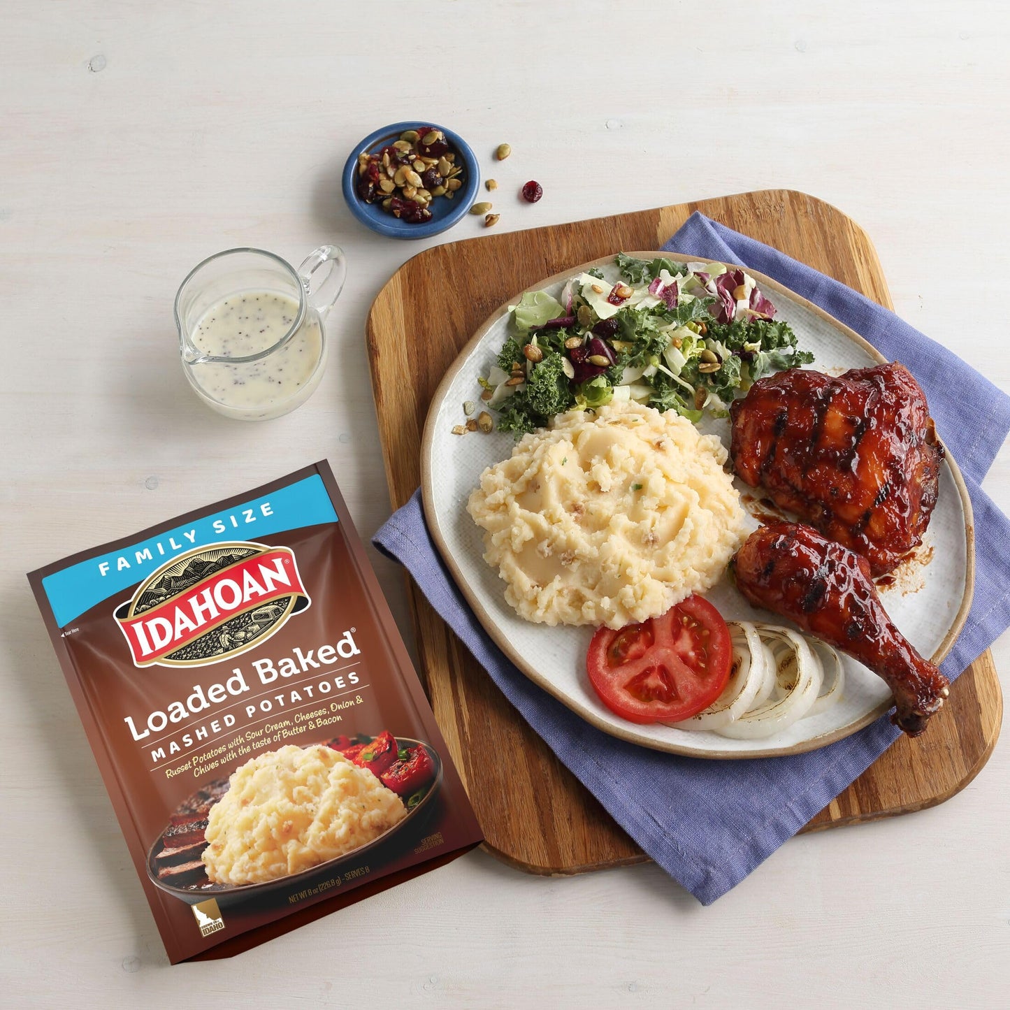 Idahoan Loaded Baked Mashed Potatoes, 8 Ounce (Pack of 8)