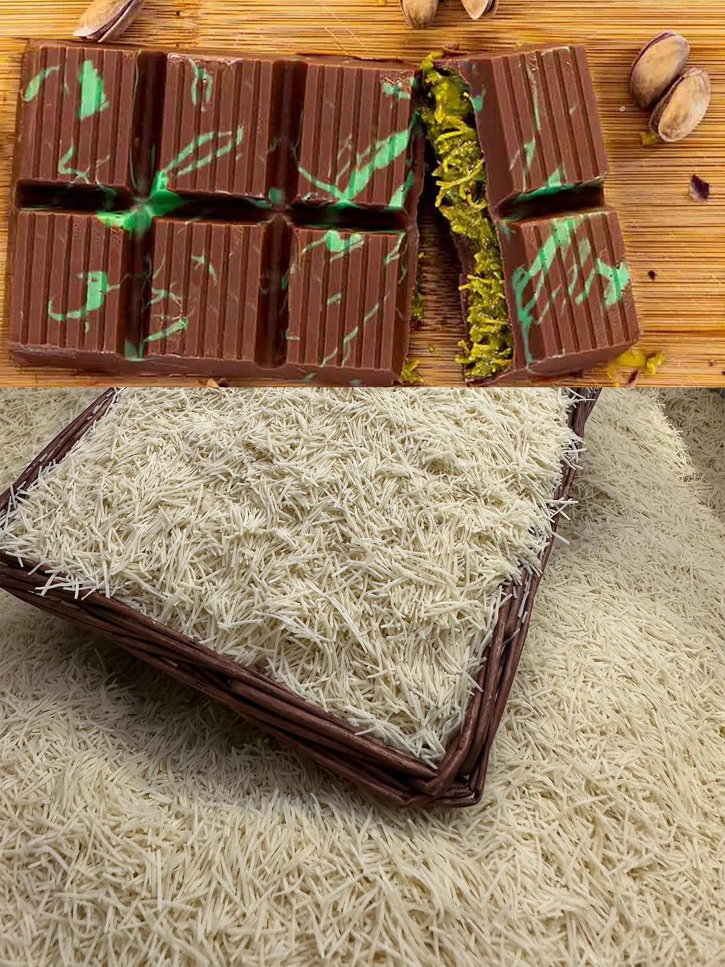 Kataifi Shredded Fillo Dough Pre Chopped 5 Oz (140 Gr.) For Dubai Chocolate Bar Pistachio, Crushed Kadayif For Knafeh Pistachio