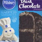 Pillsbury Moist Supreme Full Size Boxes Cake Mix, Pack of 2 (Dark Chocolate)