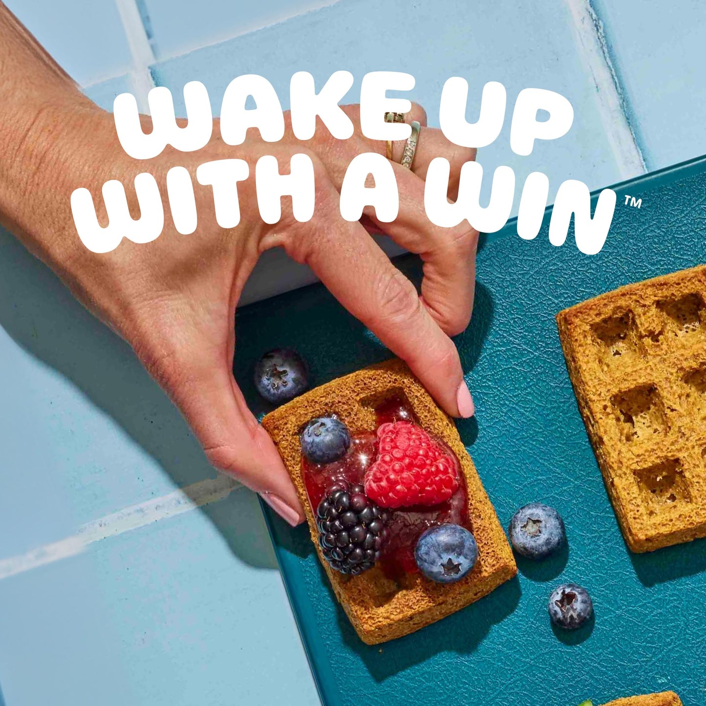 Evergreen Mixed Berry Cobbler Waffles, 100% Whole Grain, 1 Full Combined Serving of Fruits & Veggies, No Refined Sugar, Supports