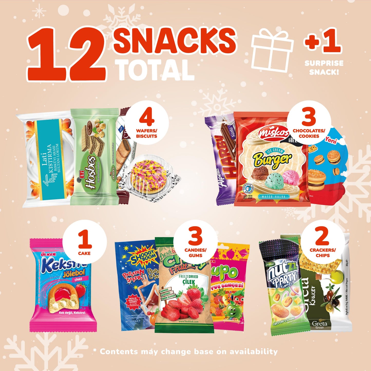 Midi International Snack Box | Premium Exotic Foreign Snacks | Unique Snack Food Gifts Included | Picnic Box Theme | Candies Fro