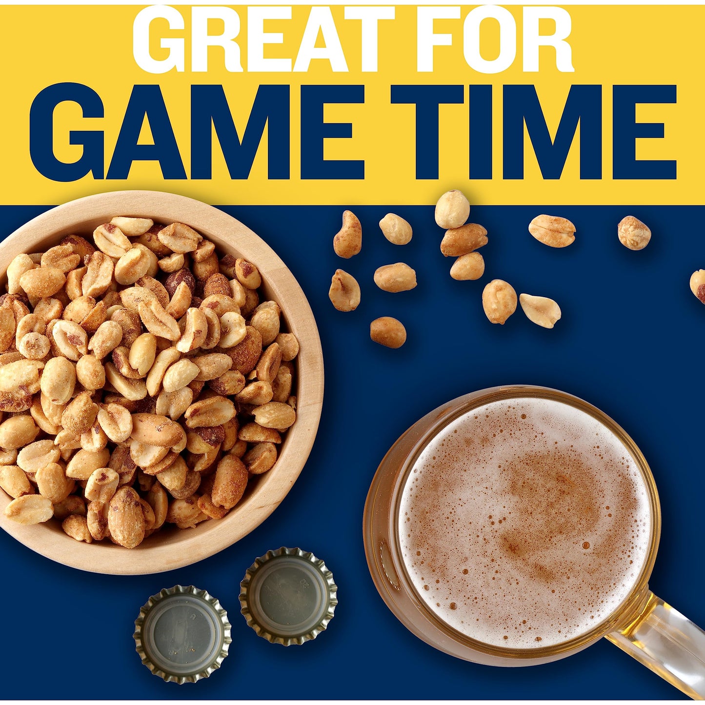Planters Dry Roasted Peanuts, Lightly Salted Peanuts, Resealable Jar, Kosher, Roasted Nuts, Snack, 16Oz Jar (6 Pack)