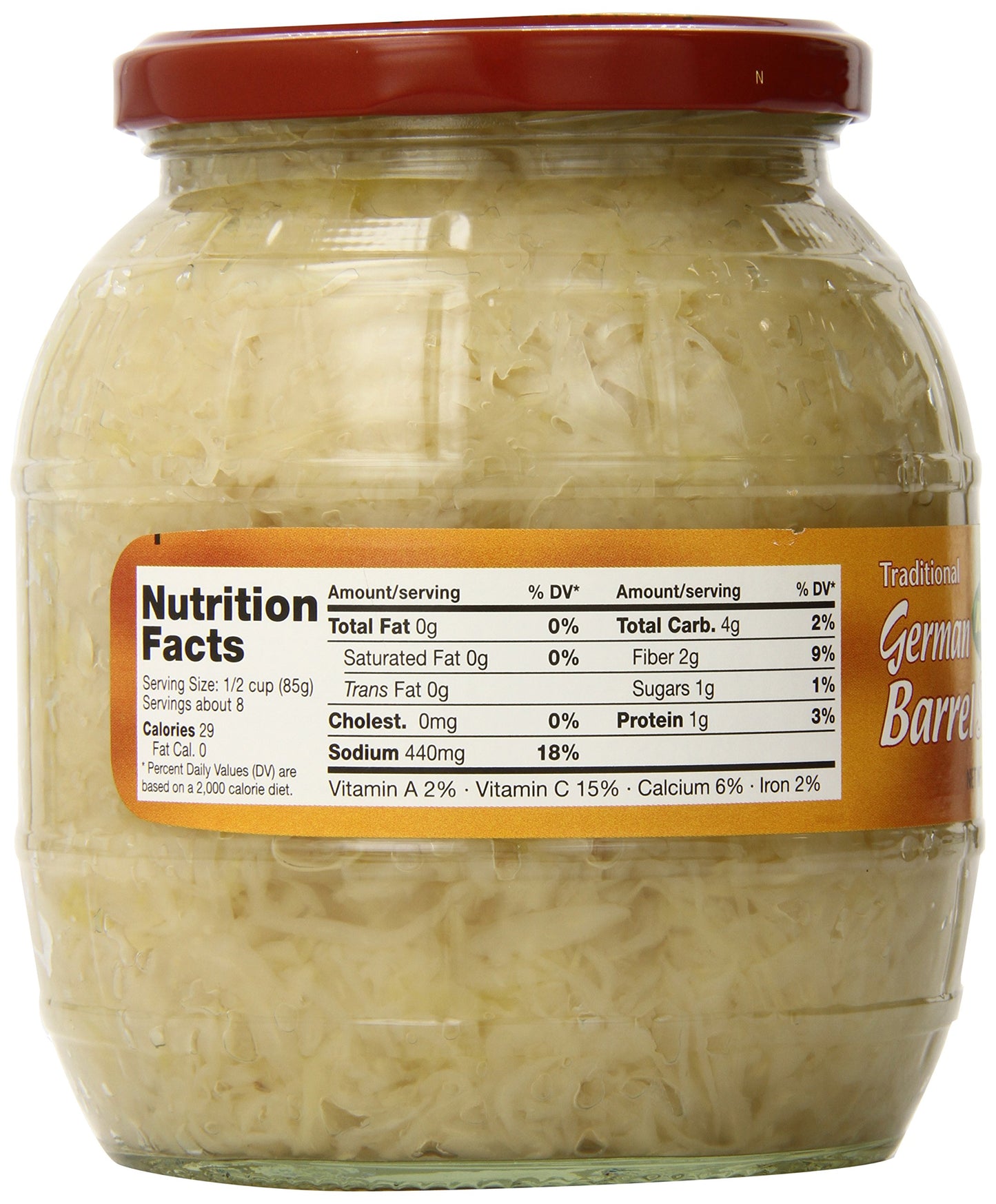 Gundelsheim Barrel Sauerkraut Vegetable Relish, 28.5 Ounce