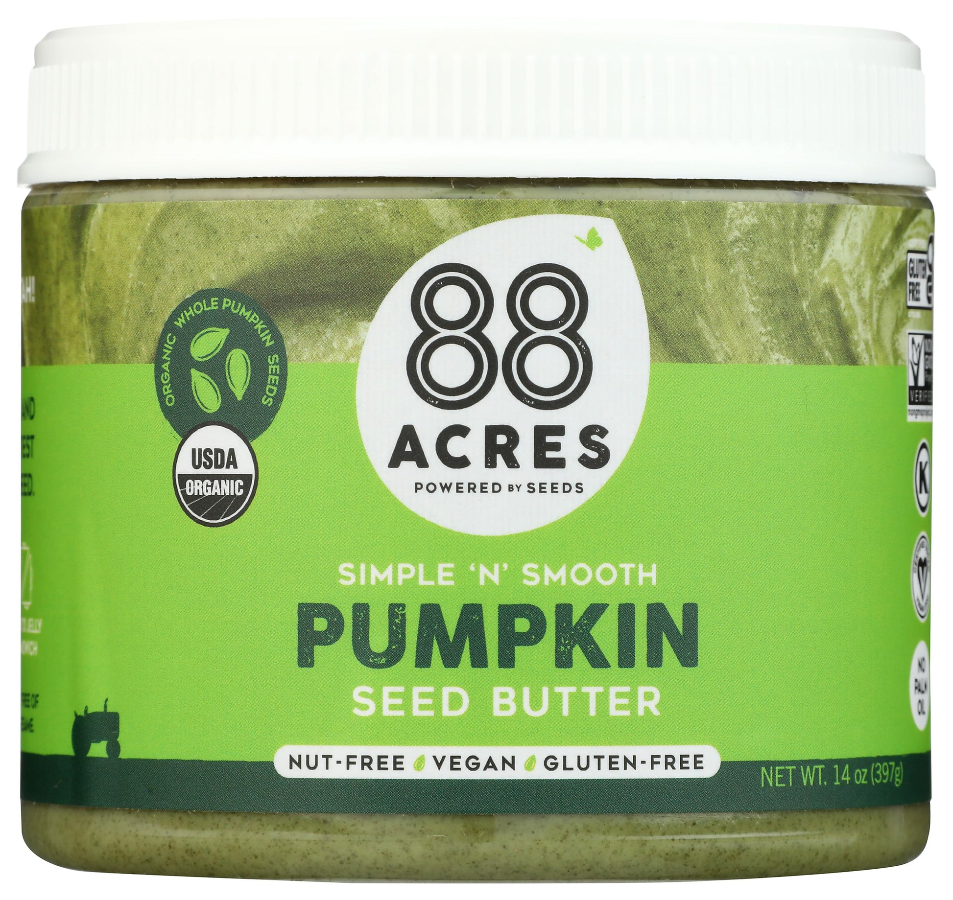 88 Acres, Pumpkin Seed Butter Jar, 14 Ounce